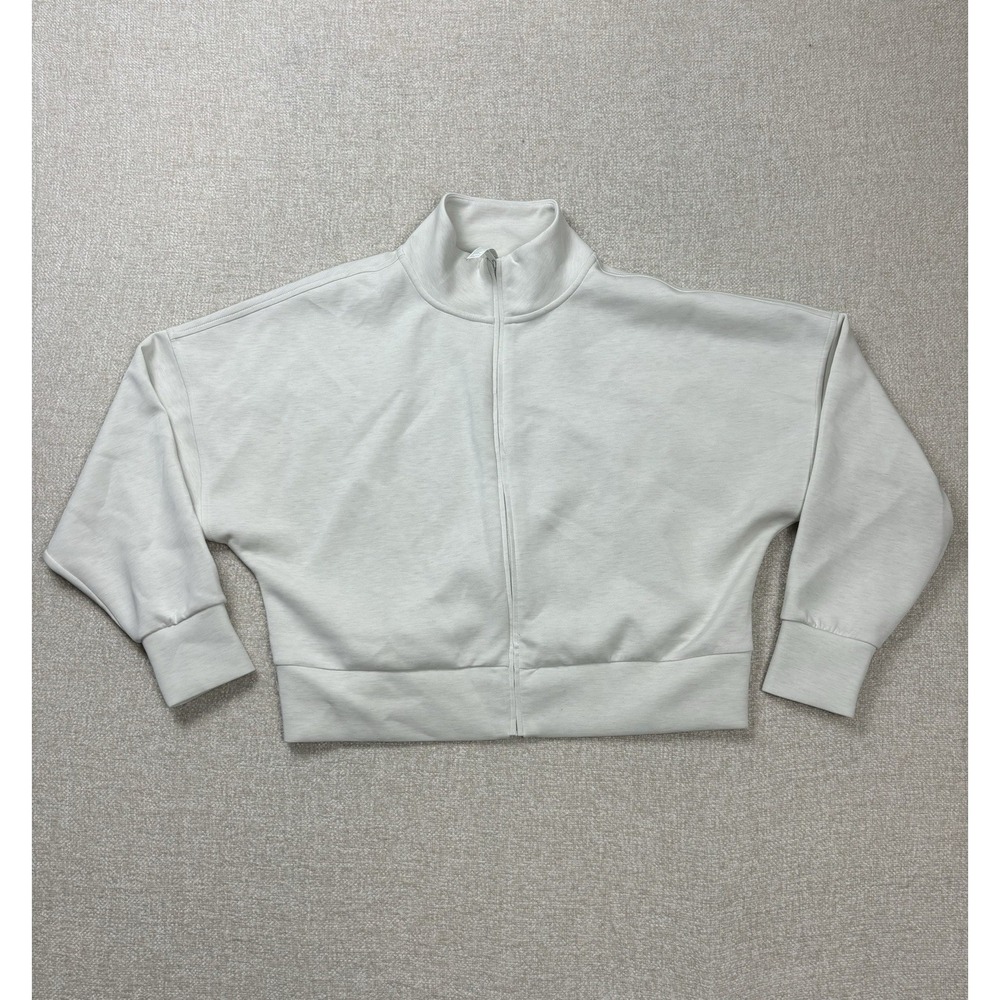 Zella Womens Zip Up Sweater Size Medium / M White